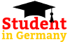 student in germany logo with black, red and gold
